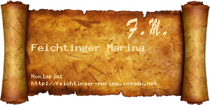 Feichtinger Marina névjegykártya